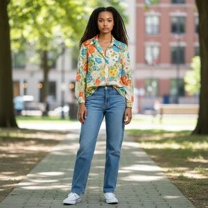 🌼 Vintage 1970s Floral Button Down - TV Worn! 🌼